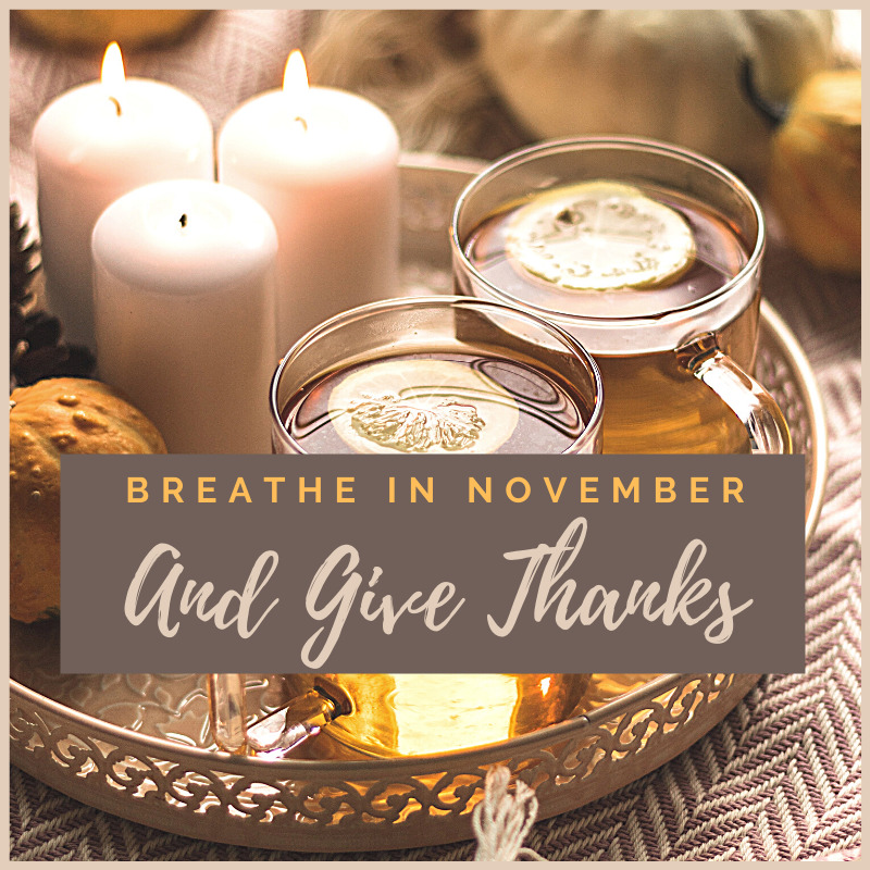 Breathe in November Sensory Gratitude Prompts
